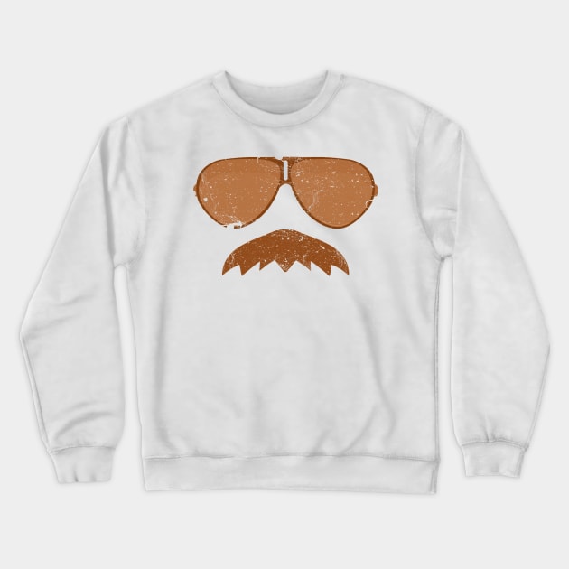 Da Bears - Ditka Mustache with Aviators Crewneck Sweatshirt by joshp214